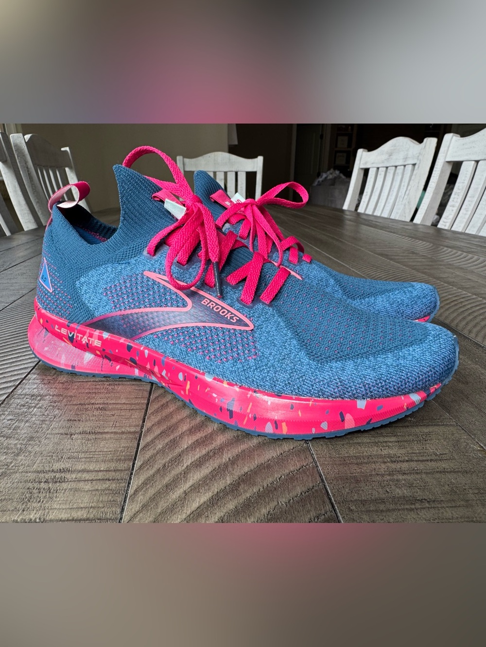 Brooks Levitate StealthFit 5 Blue/Beetroot/Plume Running Shoes Women’s Size 8 - Picture 5 of 16